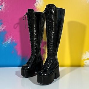 Demonia | Shoes | Demonia X Dolls Kill Pastel Pink Thigh